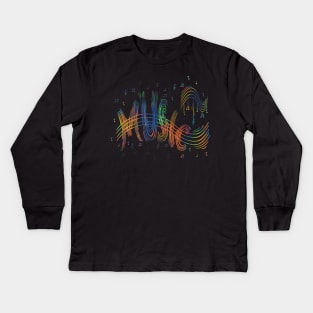 Music lovers inspirational art Kids Long Sleeve T-Shirt